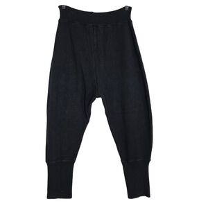 Sarah Pacini knit drawstring ankle length joggers-black